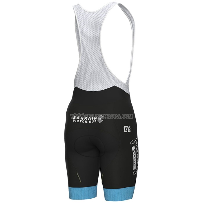 2023 Ropa Ciclismo Bahrain Victorious Rojo Negro Mangas Cortas y Culotte Corto
